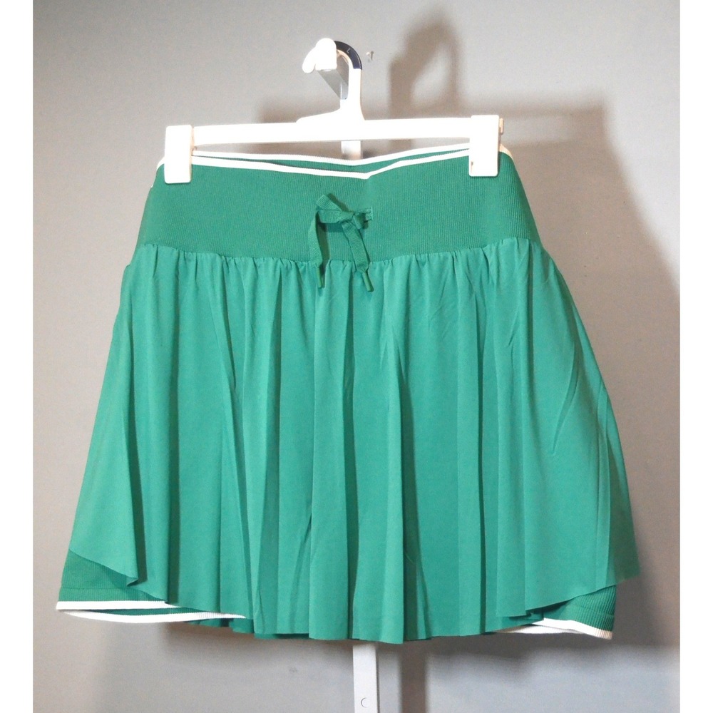 NWT All in Motion Green Knit Preppy Active Sporty Skort/Skirt White Trim 3X